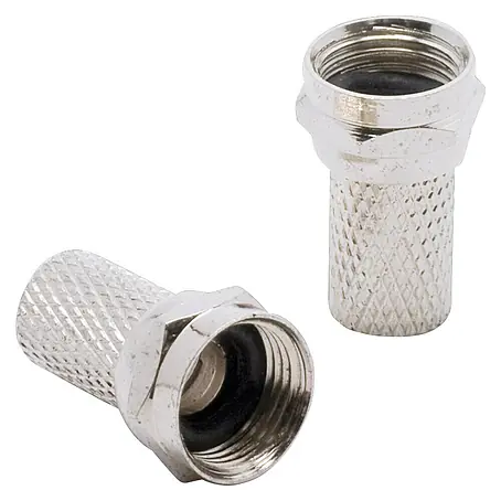 Metronic  Conector F plateado
