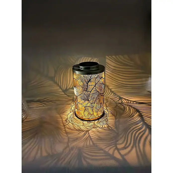 BAUHAUS Solarna svjetiljka - Ø x V: 12,5 x 21,8 cm, Zlatne boje, Plastika - Živopisni prikaz