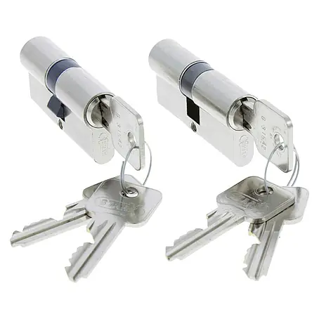 Starx  Profielcilinder 2 x vernikkeld 61 mm