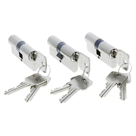 Starx  Profielcilinder 3 x vernikkeld 61 mm