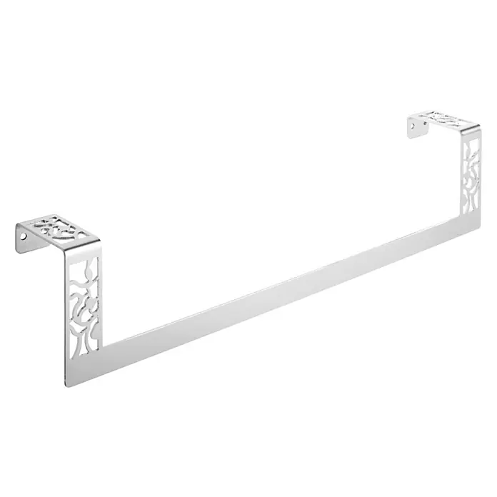 CM Baños Art Dèco Toallero de barra - Largo: 49 cm, 1 brazo, Cromo, Brillante - Vista angular