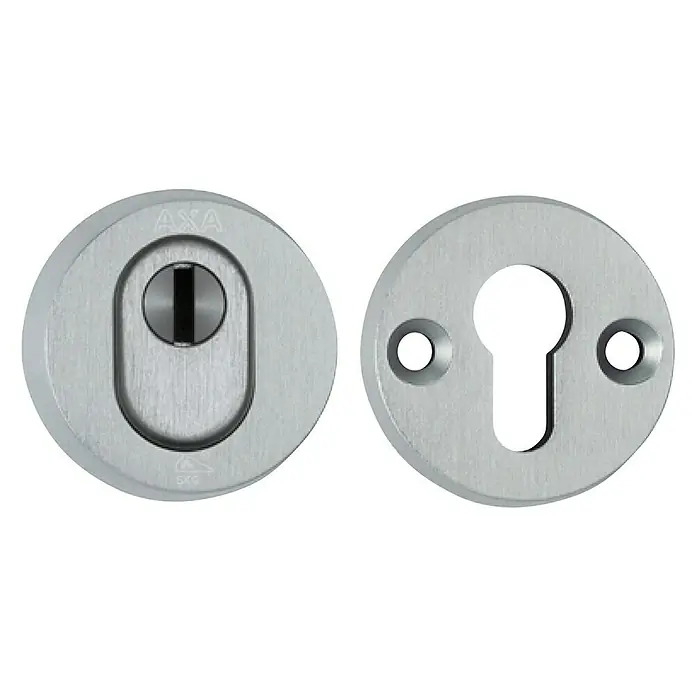Axa Veiligheidsrozet F1 rond Ø 58 mm - Aluminium, Deurdikte: 38 mm - 42 mm - Vooraanzicht