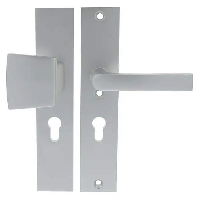 Starx Deurbeslag duwergarnituur Langschild PC55 - Beveiligings-deurbeslagset, Aluminium - Vooraanzicht