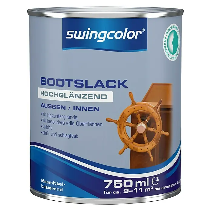 swingcolor Bootslack - Farblos, 750 ml, Hochglänzend, Innen, Lösemittelbasiert - Vorderansicht
