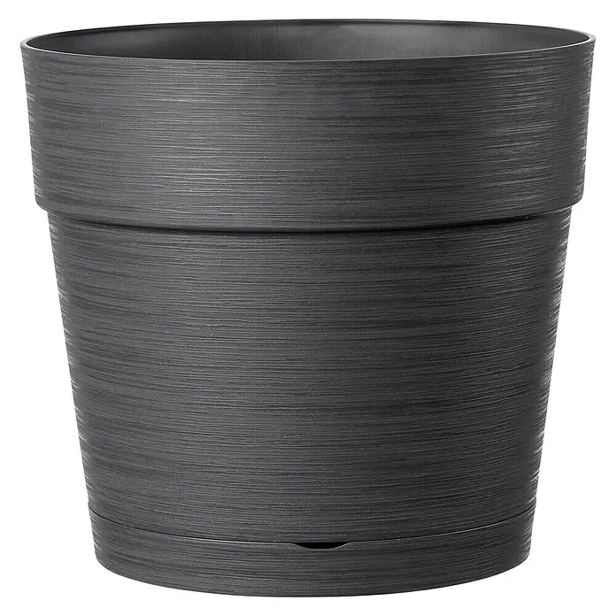 Deroma Pflanztopf Save - Außenmaß (Ø x H): 48 x 43,5 cm, Kunststoff, Antracite - Vorderansicht