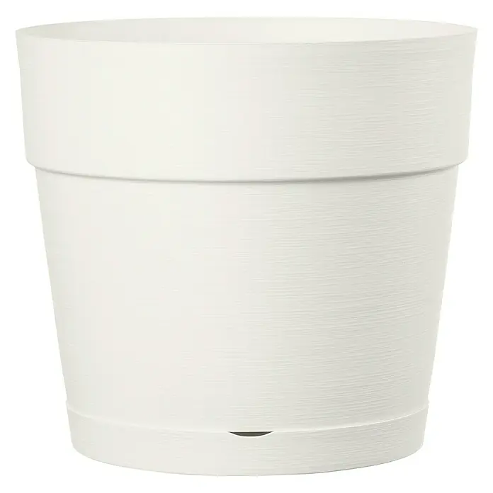 Deroma Pflanztopf Save - Außenmaß (Ø x H): 38 x 34,4 cm, Kunststoff, Bianco - Vorderansicht