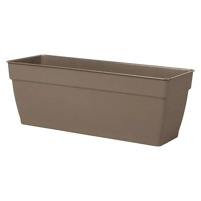 Deroma Ninfea Pflanzkasten - Außenmaß (L x B x H): 37 x 17 x 17,4 cm, Sand - Diagonale Ansicht