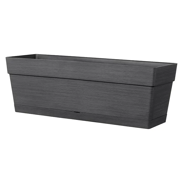 Deroma Balkonkasten Save - Max. Außenlänge: 49 cm, Antracite - Diagonale Ansicht