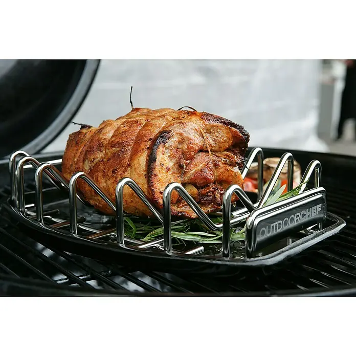 Outdoorchef Spare-Rib-Halter Universal - Edelstahl - Detailaufnahme
