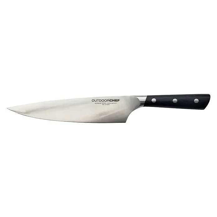 Outdoorchef Küchenmesser Premium - Edelstahl, Klingenlänge: 20 cm - Linke Seitenansicht