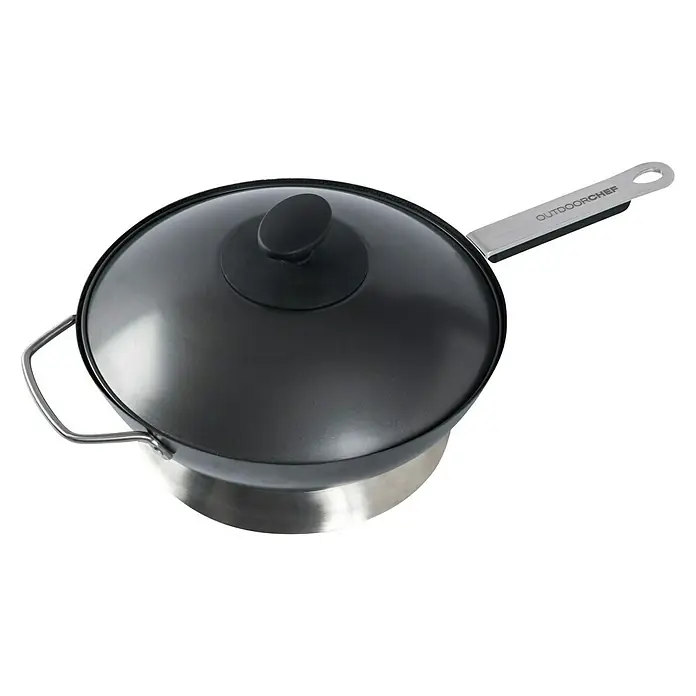Outdoorchef Grillwok Barbecue - AHS-Stahl, Durchmesser: 33 cm - Diagonale Ansicht