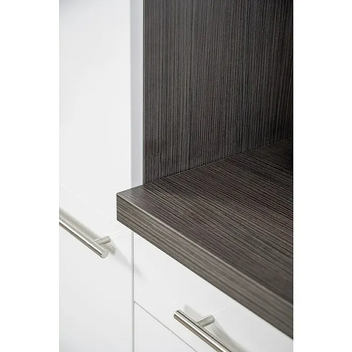 Respekta Premium Küchenzeile RP280EGCBO - Breite: 280 cm, Mit Elektrogeräten, Grau Hochglanz - Detailaufnahme