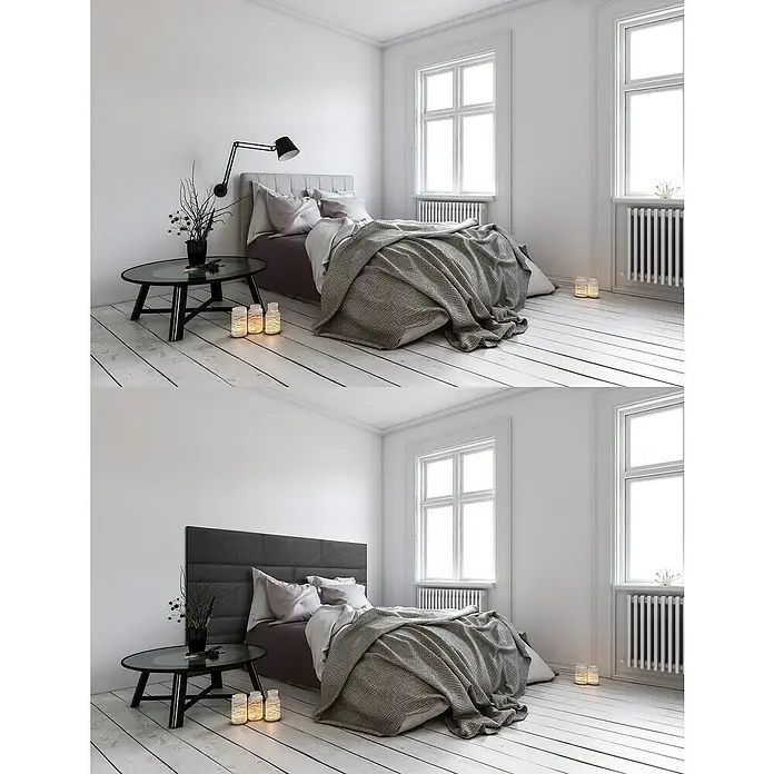 Fllow Deko-Wandpolster Velvet - Anthrazit, 90 x 15 cm - Stimmungsaufnahme