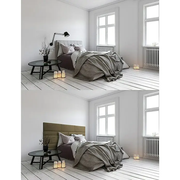 Fllow Deko-Wandpolster Velvet - Taupe, 90 x 15 cm - Stimmungsaufnahme