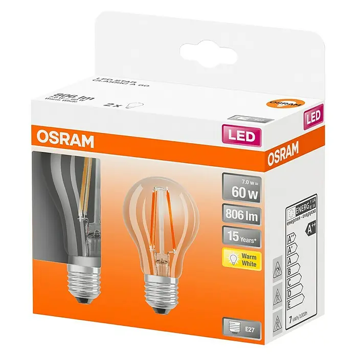 Osram Star LED žarulja - E27, 7 W, A60, 806 lm - Dijagonalni pogled