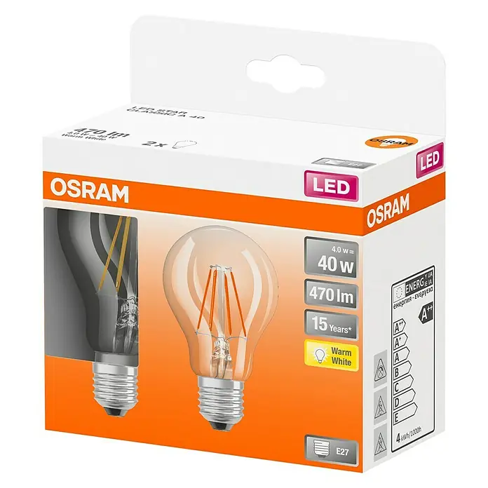 Osram LED žarulja - E27, 4 W, A40, 470 lm - Dijagonalni pogled