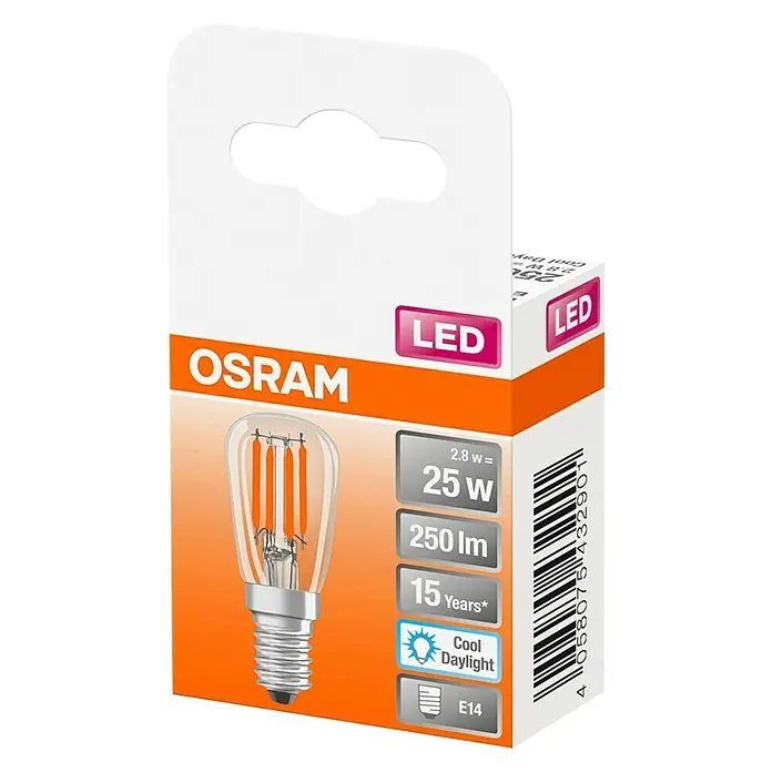 Osram Star Ledlamp Special T26 - E14, 2,8 W, T26, 250 lm, Daglicht wit - Diagonaal zicht