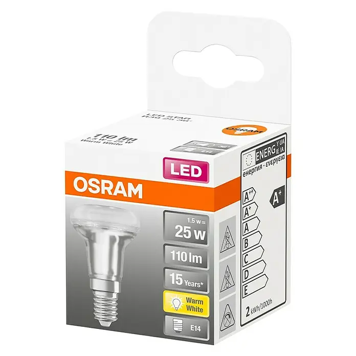 Osram Star LED reflektorska svjetiljka - E14, 1,5 W, R39, 110 lm - Dijagonalni pogled