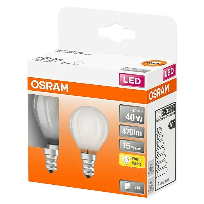 Osram Retrofit LED žarulja - E14, 4 W, P45, 470 lm - Dijagonalni pogled