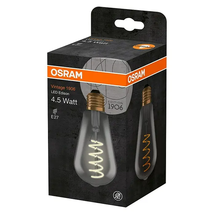 Osram Vintage 1906 LED žarulja - E27, 5 W, ST64, 140 lm, Smoky - Dijagonalni pogled