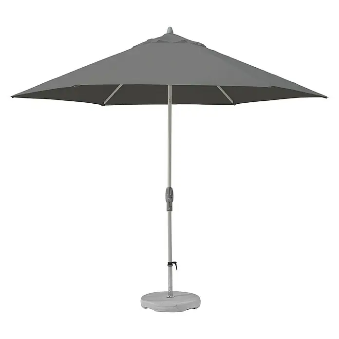 Suncomfort Sonnenschirm Shell Turn - Grau, Durchmesser: 300 cm - Vorderansicht