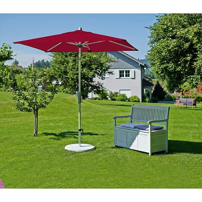 Suncomfort Sonnenschirm Shell Turn - Rot, Durchmesser: 300 cm - Stimmungsaufnahme