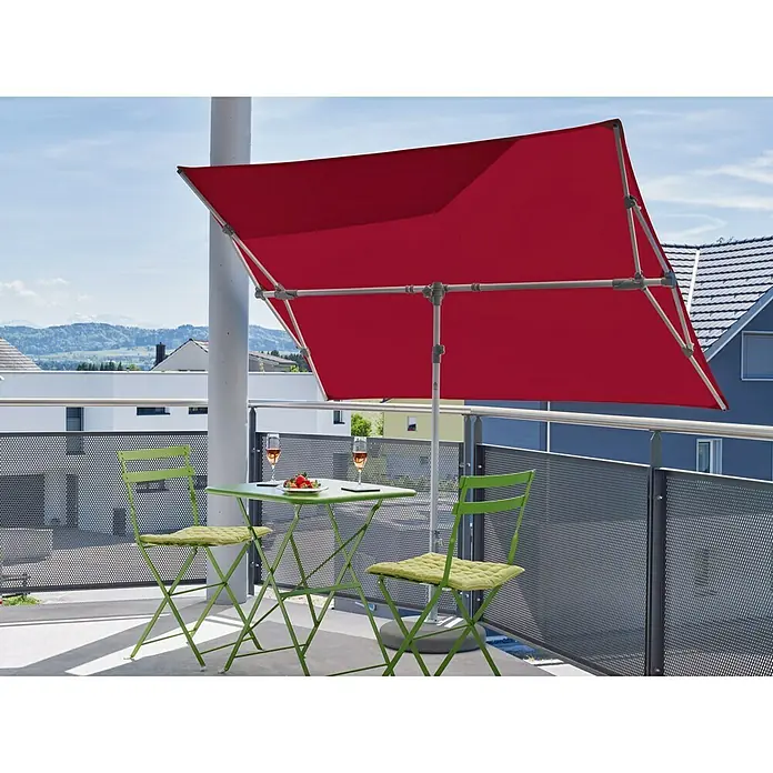 Suncomfort Sonnenschirm FLEX ROOF - Rot, L x B: 210 x 150 cm - Stimmungsaufnahme