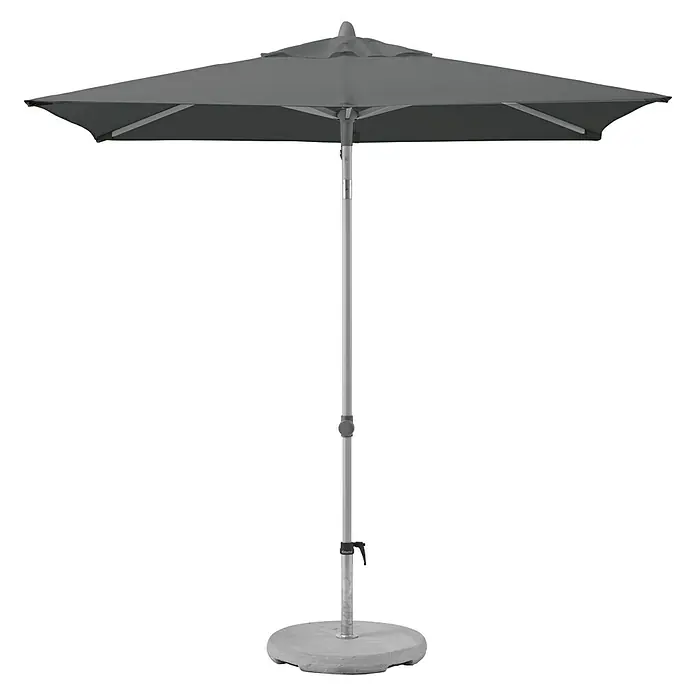 Glatz Suncomfort Sonnenschirm Push Up - Steingrau, L x B: 250 x 200 mm - Vorderansicht
