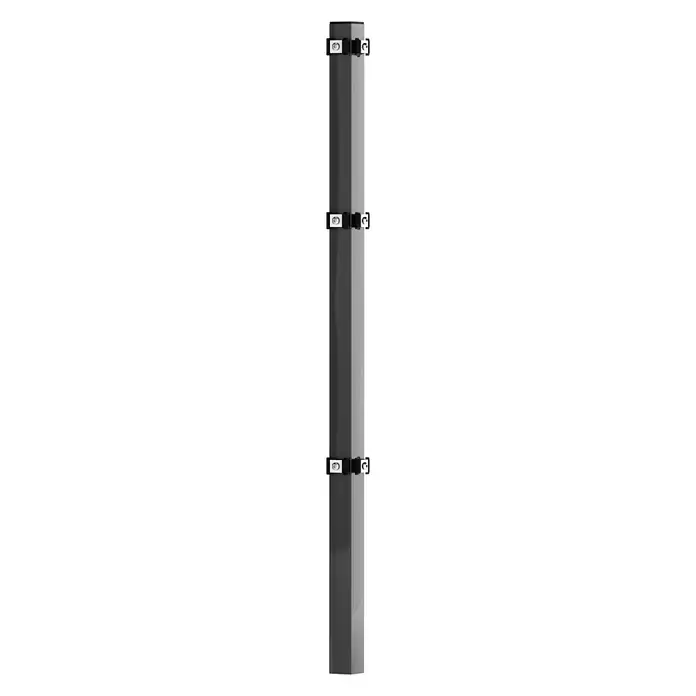 Eckpfosten - Höhe: 125 cm, Anthrazit - Vorderansicht