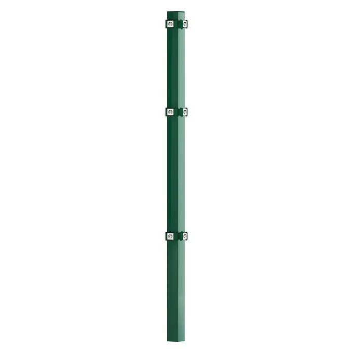 Eckpfosten - Höhe: 175 cm, Durchmesser: 60 mm, Grün, Metall - Vorderansicht