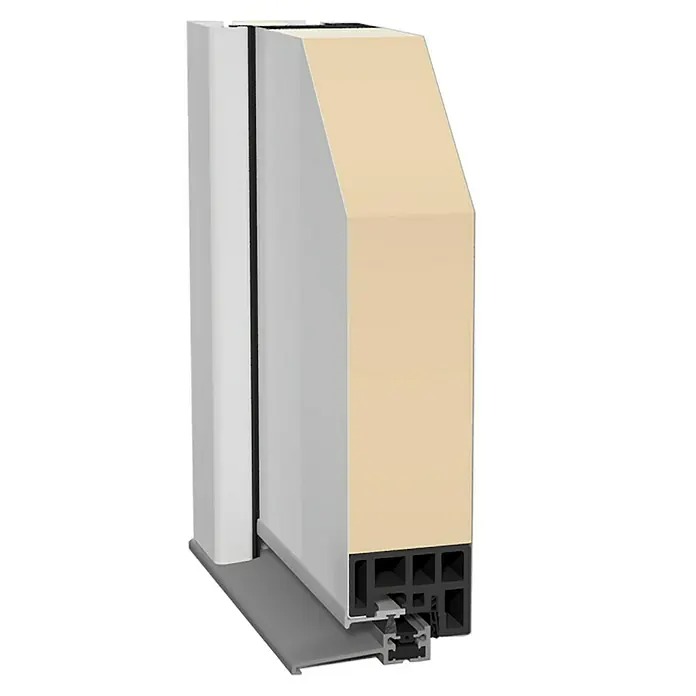 Splendoor Haustür Thermodoor PLUS SP70W - 110 x 210 cm, DIN Anschlag: Links, Weiß - Diagonale Ansicht