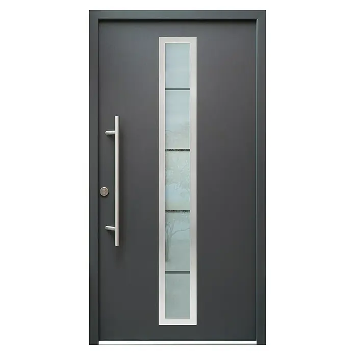 Splendoor Haustür Thermodoor PLUS SP70A - 110 x 210 cm, DIN Anschlag: Links, Anthrazit - Vorderansicht
