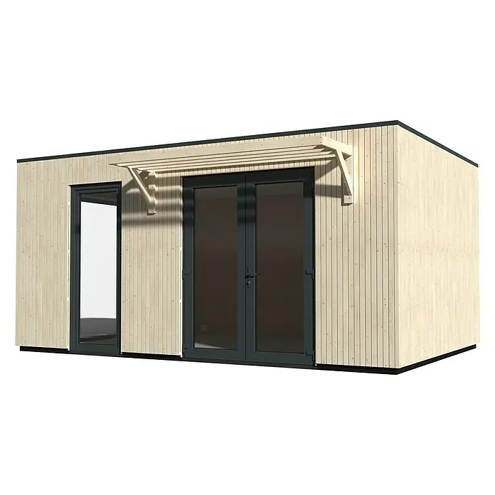 Décor et Jardin Caseta de jardín Studio Como - B x T: 361 x 364 cm, 11,22 m² - Vista angular