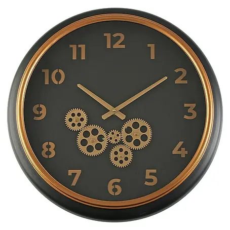 Reloj de pared redondo Engranajes Metal