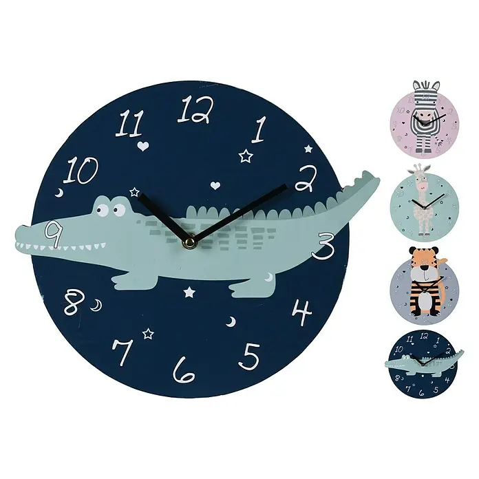 Reloj de pared redondo Infantil - Multicolor, Diámetro: 28 cm - Vista frontal