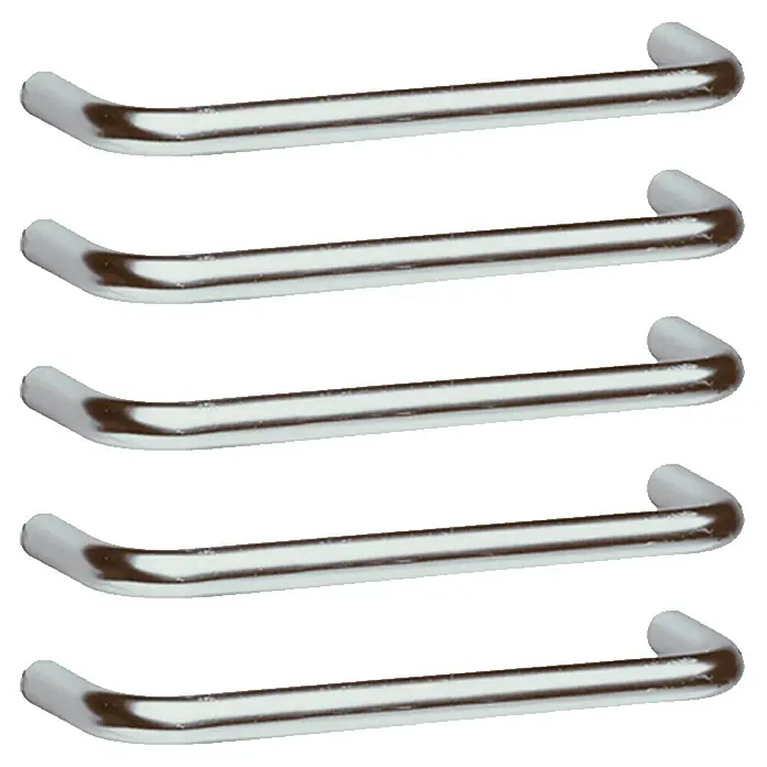 Set de tiradores para muebles Look - Largo: 128 mm, Acero inoxidable - Vista frontal