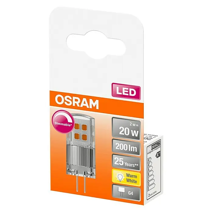 Osram LED-Leuchtmittel - G4, 2 W, T15, 200 lm - Diagonale Ansicht