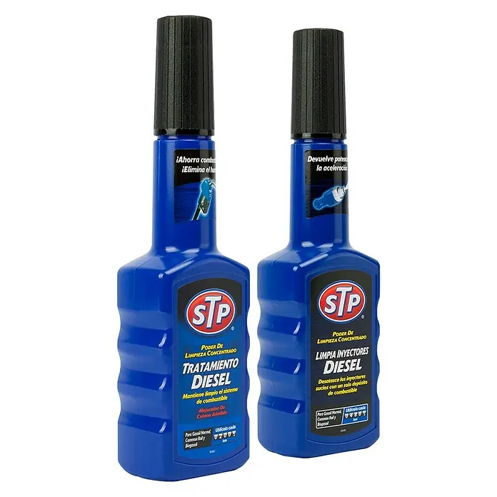 STP Limpiador de inyectores de diésel PRE ITV - 400 ml - Vista angular