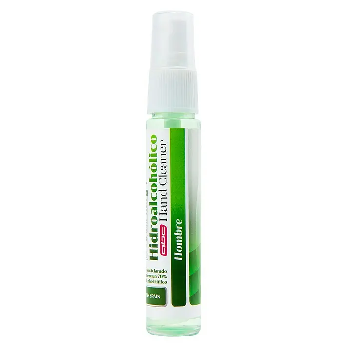 Desinfectante hidroalcohólico aroma Hombre - 30 ml - Vista frontal