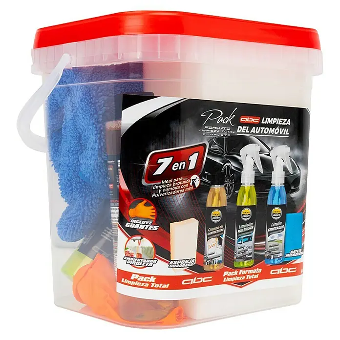 Kit de limpieza de automóviles ZABC12501 - 7 piezas - Vista angular