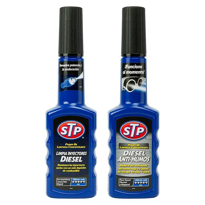 STP Limpiador de inyectores de diésel antihumos PRE ITV - 400 ml - Vista frontal