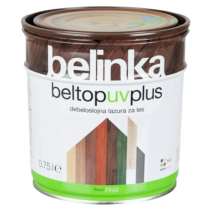 Lazura za zaštitu drva Belinka Beltop UV plus - Boja: Bezbojno, 750 ml - Pogled sprijeda