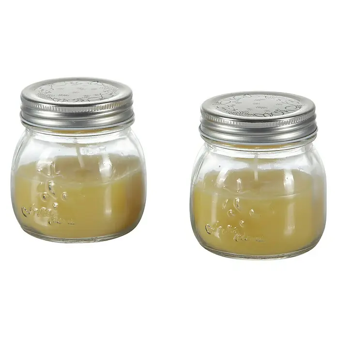 Duftkerze Citronella Potty im Glas - Ø x H: 8 x 9 cm - Vorderansicht
