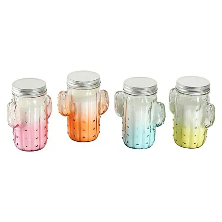 Vaso con vela Cactus