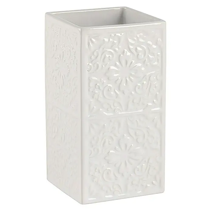 Wenko Cordoba Vaso de encimera - Cerámica, Blanco - Vista angular
