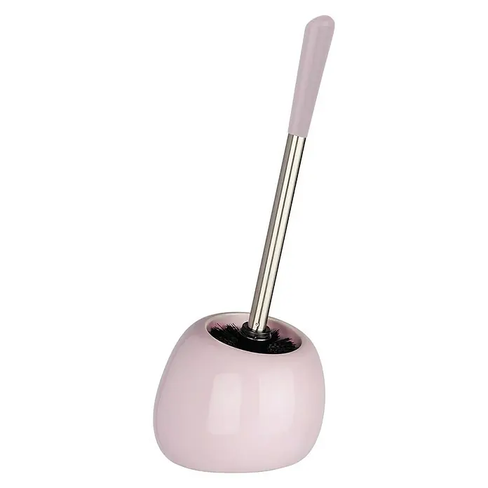 Wenko Polaris Escobillero - Cerámica, Rosa - Vista de perfil izquierdo
