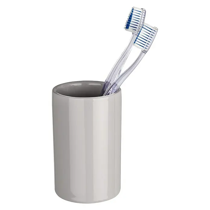 Wenko Polaris Vaso de encimera - Cerámica, Gris - Vista frontal