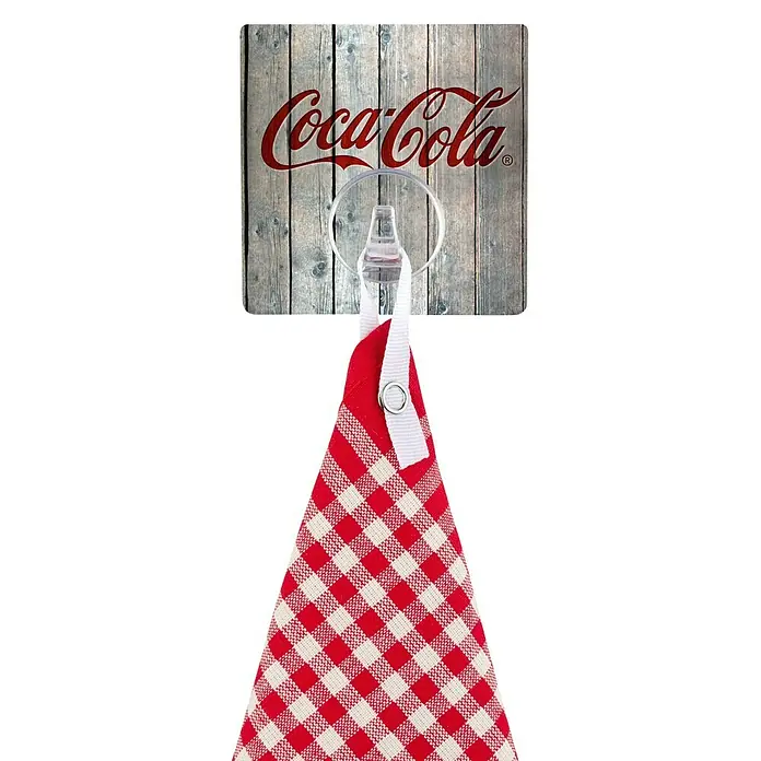 Wenko Colgador Coca-Cola Wood - Plástico, Gris - Producto en uso