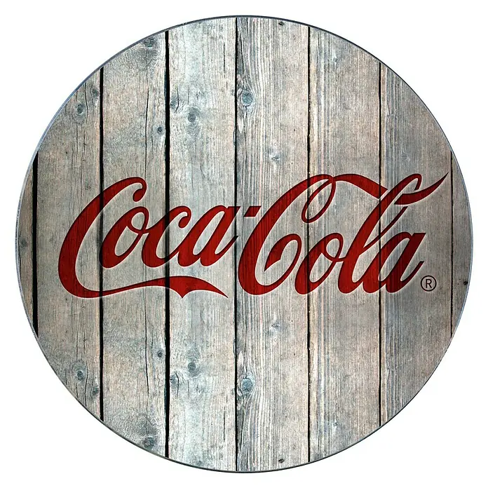 Wenko Salvamantel Coca-Cola Wood - Gris, Vidrio - Vista superior