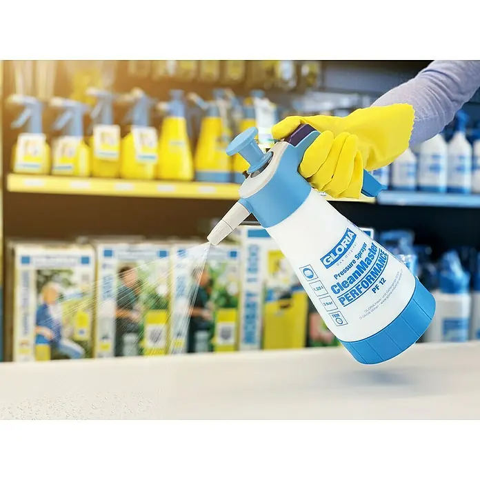Gloria Drucksprühgerät PERFORMANCE PF 12 - 1,25 l, Geeignet für: Desinfektionsmittel, Ölbeständig - Anwendungsbeispiel